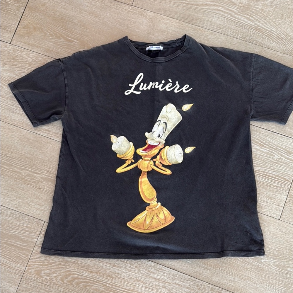 Zara Disney Beauty and the Beast vintage style T-shirt